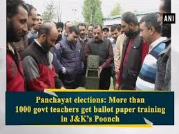 Panchayat Elections More Than 1000 Govt Teachers Get Ballot Paper Training In J K S Poonch Youtube