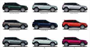 Land Rover Can You Name The Range Rover Evoque Colours