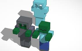 I tried giving it to them. Zombie Wearing Netherite Armor And Fat Zombie Minecraft Tinkercad