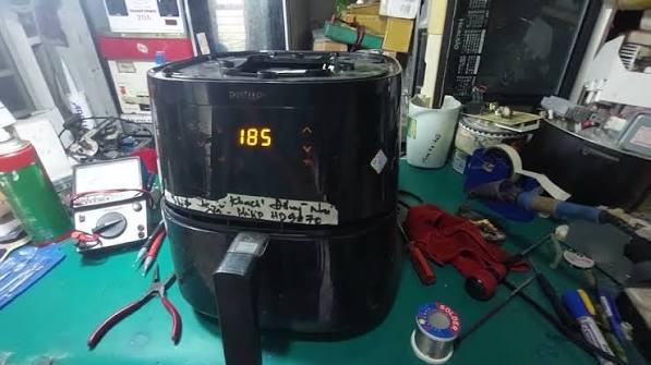 sửa nồi chiên không dầu Philip hd9270 không hoạt động.bị gãy ngàm tay cầm nắp.khách xa ship sửa