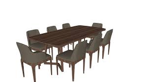 Large Preview Of 3d Model Of Ban ăn Grace Ghế ăn Kiến Truc Ghế