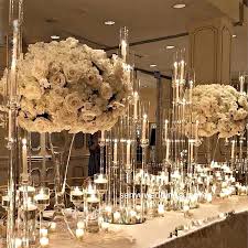 Constructed of sturdy gold wire, this versatile prism shaped beauty makes a stunning centrepiece. Acrylic Crystal Tube Candle Holder 8 Arms Tall Cheap Wedding Candelabra Acrylic Table Top Decoration Centerpieces Party Diy Decorations Aliexpress
