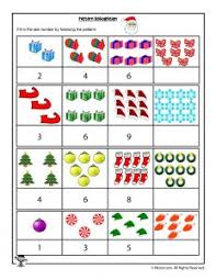 Color the picture in the position or. Free Printable Christmas Math Worksheets Pre K 1st Grade 2nd Grade Woo Jr Kids Activities