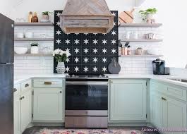 light mint green cabinets
