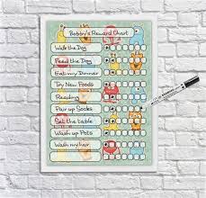 kids reward chart monsters kids reusable chore chart weekly schedule behaviour chart for boys and girls dry erase planner dry wipeboard