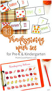 The story is easy for preschoolers to follow and they love this book. Thanksgiving Math For Kindergarten Free Printables
