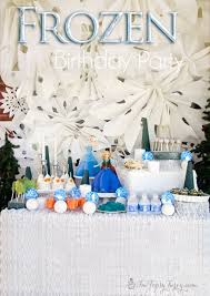 They make perfect frozen birthday party decorations and are super budget friendly. Frozen Birthday Party Ashlee Marie Real Fun With Real Food