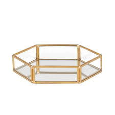 Coupelle Hexagonale A Bijoux En Miroir Et Metal Dore Viah Maisons Du Monde En 2020 Boite A Bijoux En Verre Bijoux En Verre Mobilier De Salon