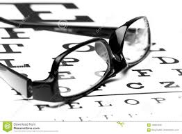 Eye Glasses Lying On Snellen Chart Stock Photo Image Of