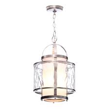 Progress Lighting Bay Court Collection 1 Light Brushed Nickel Foyer Pendant With Etched Opal Glass P3701 09 The Home Depot