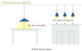 Basic guideline position a hanging light above your dining table so you have approximately 30 inches between the top of the table and the bottom of the light; Dining Room Pendant Height Cheap Buy Online