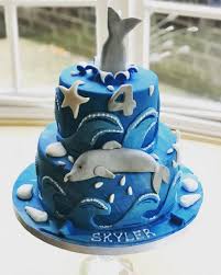 Order a fun and festive cake in the shape of mickey mouse! Dolphin Birthday Cake