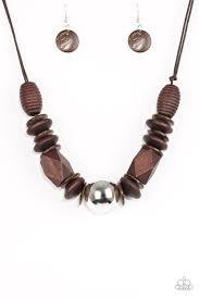Paparazzi Grand Turks Getaway Brown Wood Necklace Paparazzi Fivedollarbling Daniellebaker129930 Brown Necklace Affordable Fashion Jewelry Wooden Necklace
