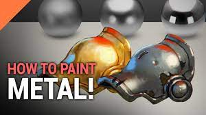 How To Paint Metal In Photoshop Tutorials 411 Digital Painting Tutorials Digital Art Tutorial Metallic Paint