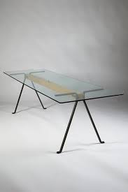 Glass Top Beech Beam And Forged Iron Legs H 72 Mc X2f 28 1 X2f 2 L 275 Cm X2f 108 1 X2f 2 D 85 Glass Wood Table Dining Table Design Dining Table