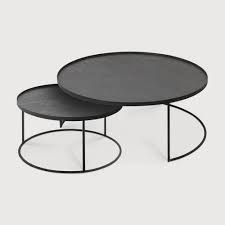 The glossy white coffee table from monarch specialties will anchor your living room with its bright contemporary style. Round Tray Coffee Table Set