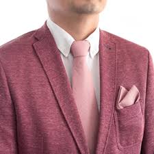 Dusty Rose Neck Tie Skinny Groom Neck Ties And Pocket Square Etsy