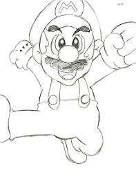 My Sketch Of Mario From The Nintendo Video Games Sketches Video Games Nintendo Draw Something