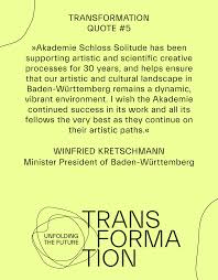 Herzlich willkommen auf der offiziellen website von winfried kretschmann. For 30 Years Now The Akademie Schloss Akademie Schloss Solitude Facebook