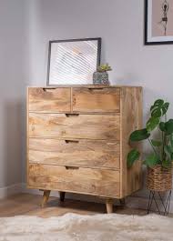 Retro Solid Mango Wood 2 3 Chest Of Drawers Casa Bella Furniture Uk Mango Wood Furniture Solid Mango Wood Wood Bedroom Furniture