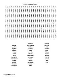 Ancient Rome And Christianity Vocabulary Word Search For World History World History History Word Search Ancient Rome