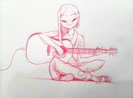 Playing A Guitar Minjung Kim Art Reference Poses Art Reference Photos Drawing Base Great posture helps facilitate great guitar playing. playing a guitar minjung kim art