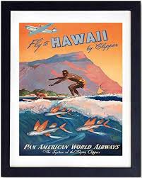 Hawaii Poster Vintage Wall Art Print 8x10 Unframed Photo Makes A Great Gift For Travelers Ch Vintage Airline Posters Vintage Travel Posters Travel Posters