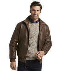 Men S Sale Vip Voyager Traditional Fit Leather Bomber Jacket Jos A Bank Jackets Men Fashion Leather Jacket Men Leather Jacket Outfit Men