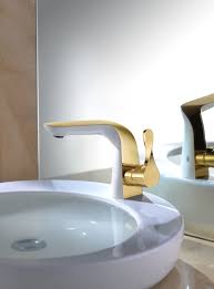 Misturador Monocomando Para Lavabo E Banheiro Branco E Dourado Torneiradourada Monocomandodourado Monoc Torneira Banheiro Misturador Monocomando Monocomando