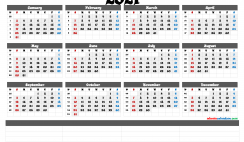 Please, download one of the predefined versions in an weekly 2021 calendar. 2021 Free Printable Yearly Calendar With Week Numbers Calendarex Com