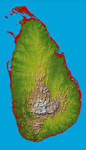 Ergänze die weltkarte mit den länderflaggen. Landkarte Sri Lanka Topographie Weltkarte Com Karten Und Stadtplane Der Welt