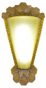 Elegant art deco modern tall wall sconce star sun finial silver metal midcentury by global views. Vintage Hardware Lighting Large Art Deco Wall Sconce Antique Reproduction Updated For Led Title 24 California Approved Lighting 181 Es