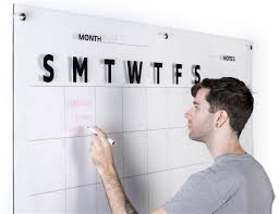72 X 48 Write On Board Wall Mount Dry Erase Monthly Calendar Acrylic Clear Dry Erase Board Calendar Diy Calendar Dry Erase Dry Erase Calendar