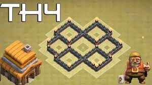 Base war coc th 4. Clash Of Clans Coc Town Hall 4 Th4 Defense Best War Base Layout Defense Strategy Youtube