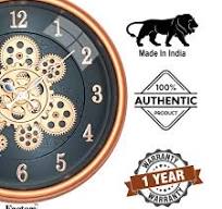 Moving Gear Clock 16 inch - By The Clock Factory ( Copper Color)