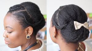 If you have afro texture than you are lucky enough to flaunt this hairstyle. Elegant Updo For Natural Hair Youtube