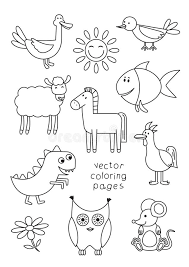 You can print or color them online at getdrawings.com for absolutely free. Cartoon Animals Coloring Book Stock Vector Illustration Of Book Outline 93823403