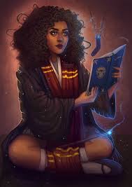 Spew Said Harry Picking Up A Badge And Looking At It What S This About Not Spew Said Her Harry Potter Drawings Harry Potter Fan Art Black Girl Art