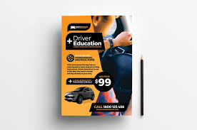 Posters can be cleaned with a dry cloth. Free Driving School Poster Rack Card Template Psd Ai Vector