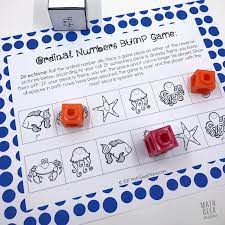 Free Ordinal Numbers Game For Kindergarten First Grade Ordinal Numbers Number Games Kindergarten Kindergarten Games