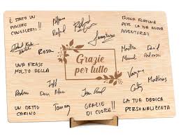 CONTRAXT Regali per Ringraziare Persone Speciali. Biglietti di  Ringraziamento o Libro delle Firme in Legno Originali per Compleanno di  Amici, Uomini e Donne (Grazie) : Amazon.it: Cancelleria e prodotti per  ufficio