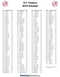 Printable New York Yankees Baseball Schedule 2016 Pittsburgh Pirates Baseball Detroit Tigers Baseball Houston Astros Baseball