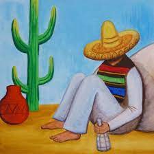 Tapir mexican animal, a mexican in national clothes in a poncho, a woman with a flower, a cactus. Eine Rose Im Poncho Legende Aus Mexiko Mit Geschichten Gross Werden