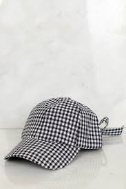 Black And White Baseball Cap Checkered Bow Cap Black White Black And White Checkered Black