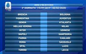 Il prossimo turno serie a, la 38a giornata e la programmazione dazn e sky della serie a tim in diretta. Calendario Serie A 2019 2020 Completo Tutte Le Giornate Superscudetto