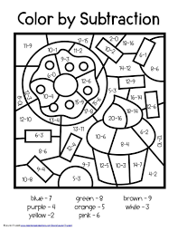 Gallery of math coloring pages 2nd grade Subtraction Color By Number 2nd Grade Math Worksheets Free Math Worksheets 2nd Grade Worksheets