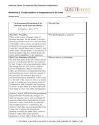 Because pretty much the worksheet works as helpful information for pupils in carrying out education tasks equally separately and in groups. Declaration Of Independence Lesson Plans Worksheets Lesson Planet
