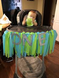 First Birthday High Chair Decoration Baby Boy First Birthday Blue Green Dinosaur Par Dinosaur First Birthday Boys First Birthday Party Ideas 1st Boy Birthday