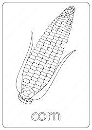 Corn coloring sheet for children. Free Printable Corn Maize Coloring Pages Corn Coloring Page Plant Coloring Pages Templates Printable Free