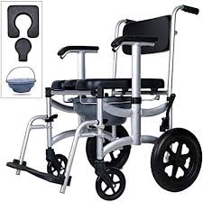 Amazon Com Nurth 4 In 1 Chair Shower Commode Mobile Chair Commode Pu Soft Backrest Shower Wheelchair Mobi Shower Wheelchair Toilet Chair Portable Shower Chair
